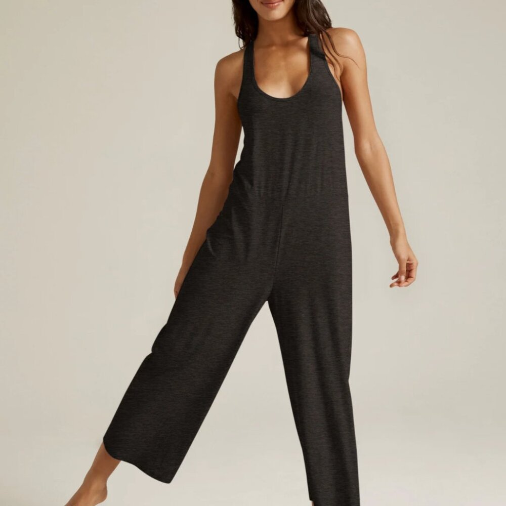 NWT Beyond Yoga Featherweight Hang Loose Jumpsuit in Darkest Night Size L